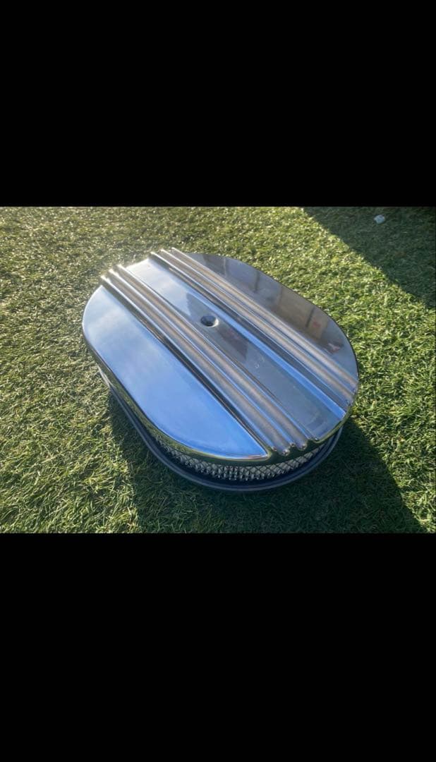 12インチ　オーバルエアクリーナー アルミ　シボレー　インパラ　SBC