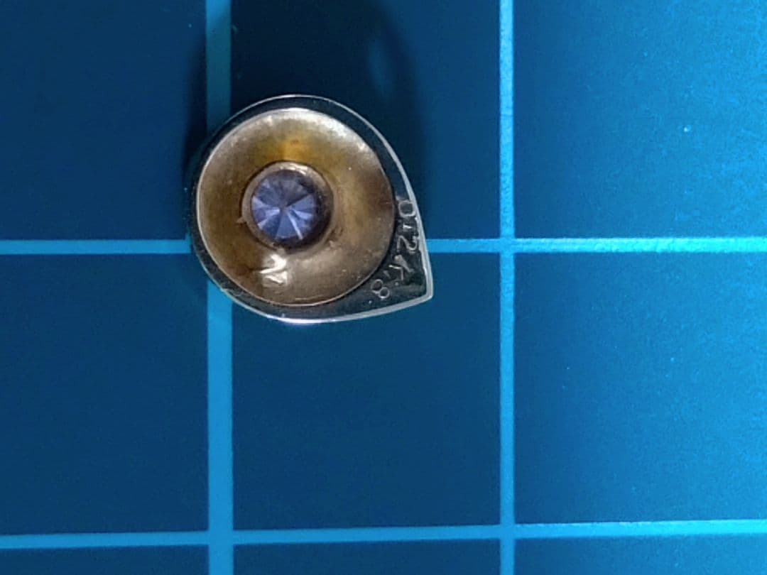 K18 YGダイヤモンド しずく型ペンダントトップ チャーム トップのみ