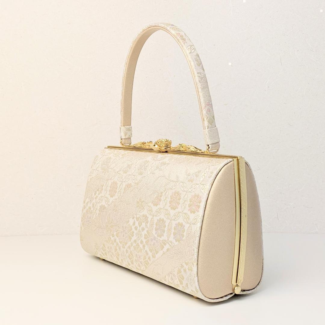 紗織 ブランド 草履 バッグ セット 帯地 ゴールド フォーマル Mサイズ H3