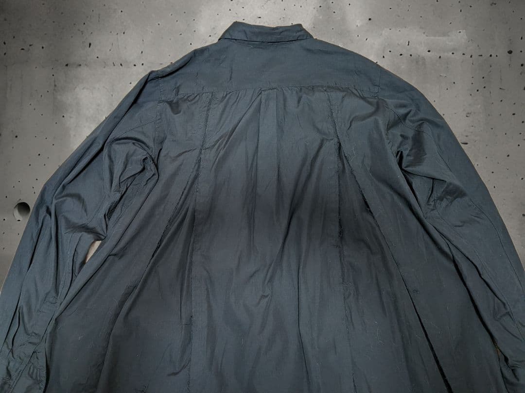 ブラックコムデギャルソン　カッティングコットンロングシャツ