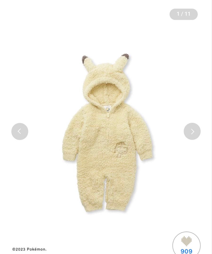 新品　gelato pique ピカチュウ ロンパース 70㎝
