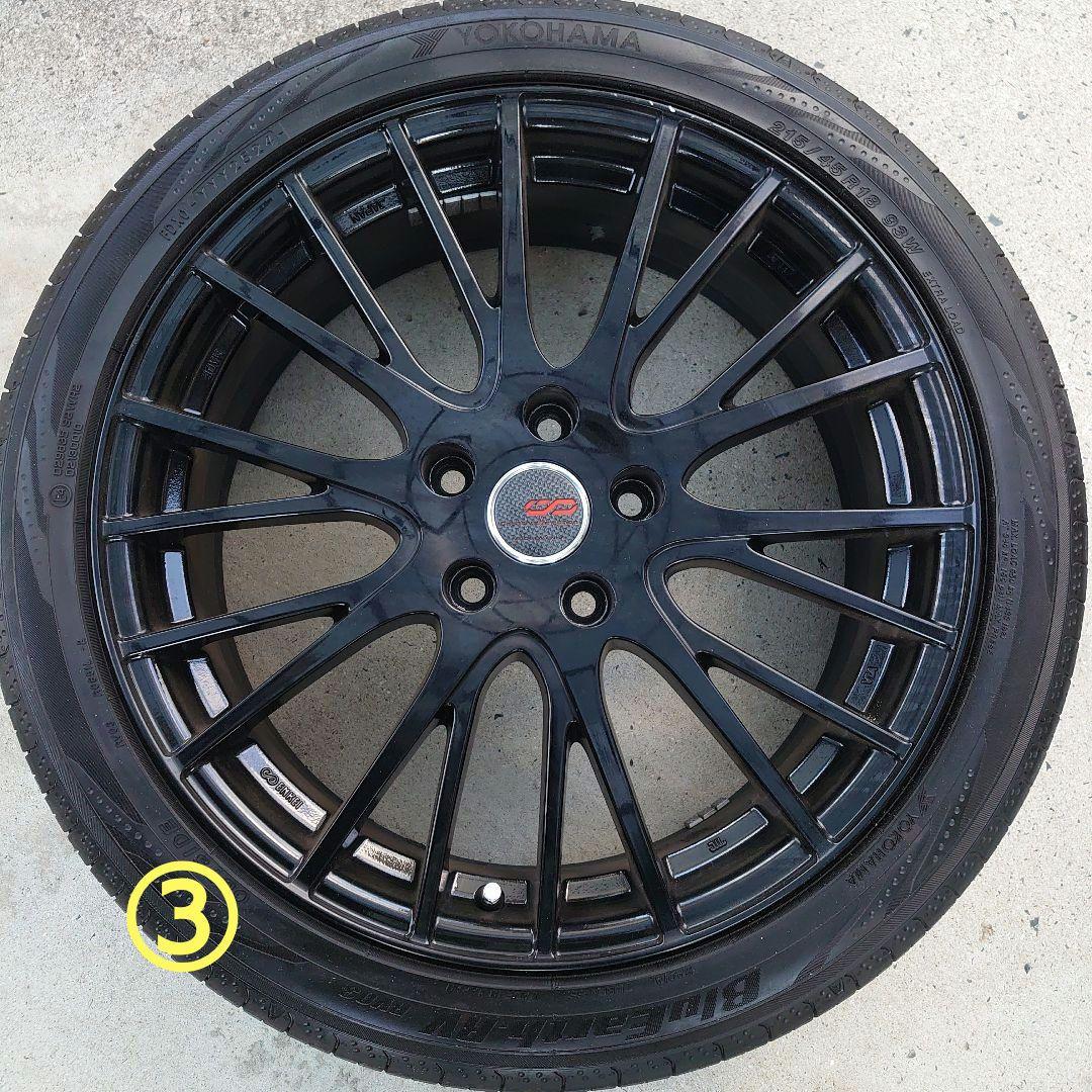 ヨコハマ 215/45R18 ノアヴォクシー ENKEI18ブラックホイール