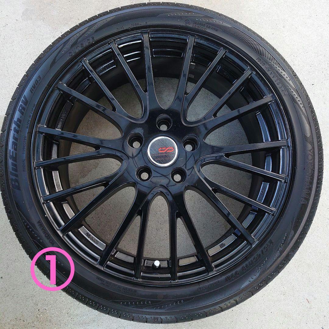 ヨコハマ 215/45R18 ノアヴォクシー ENKEI18ブラックホイール