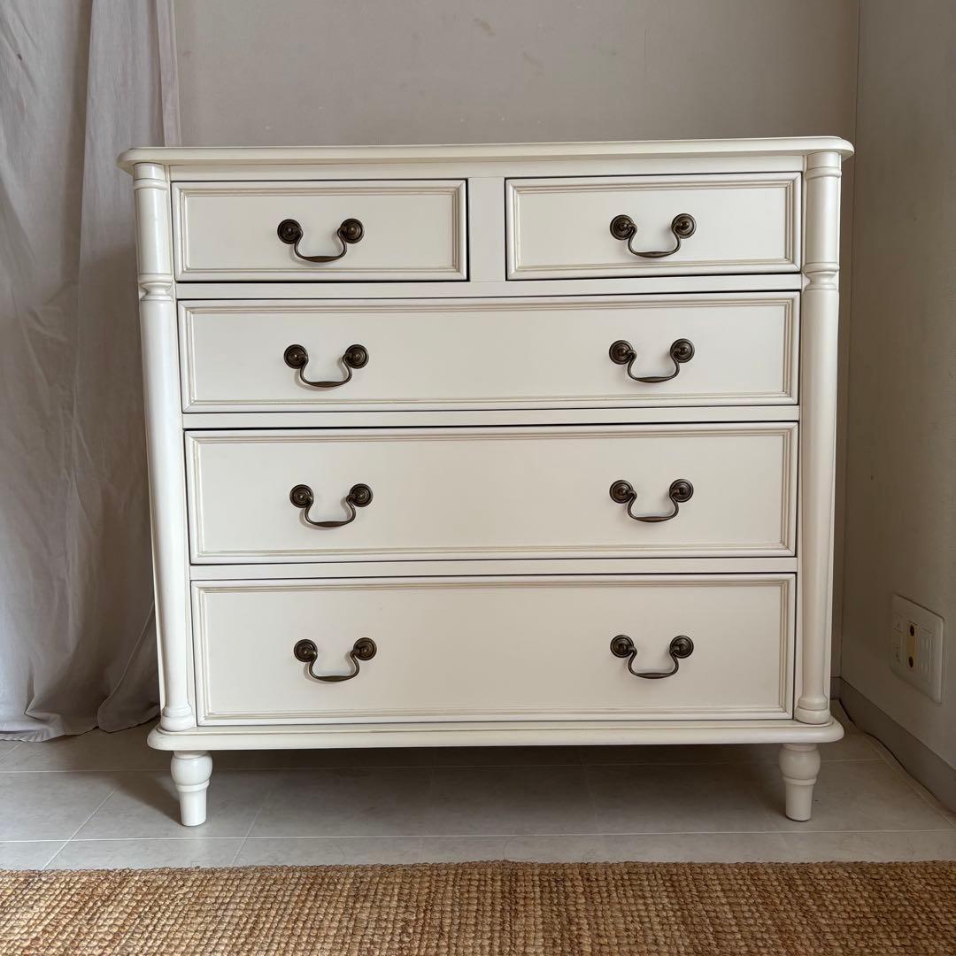 かなり美品　ローラアシュレイ　チェスト　クリフトン　フレンチカントリー　白家具