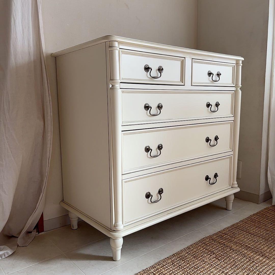 かなり美品　ローラアシュレイ　チェスト　クリフトン　フレンチカントリー　白家具