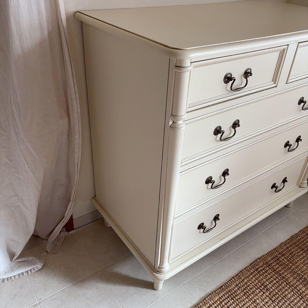 かなり美品　ローラアシュレイ　チェスト　クリフトン　フレンチカントリー　白家具