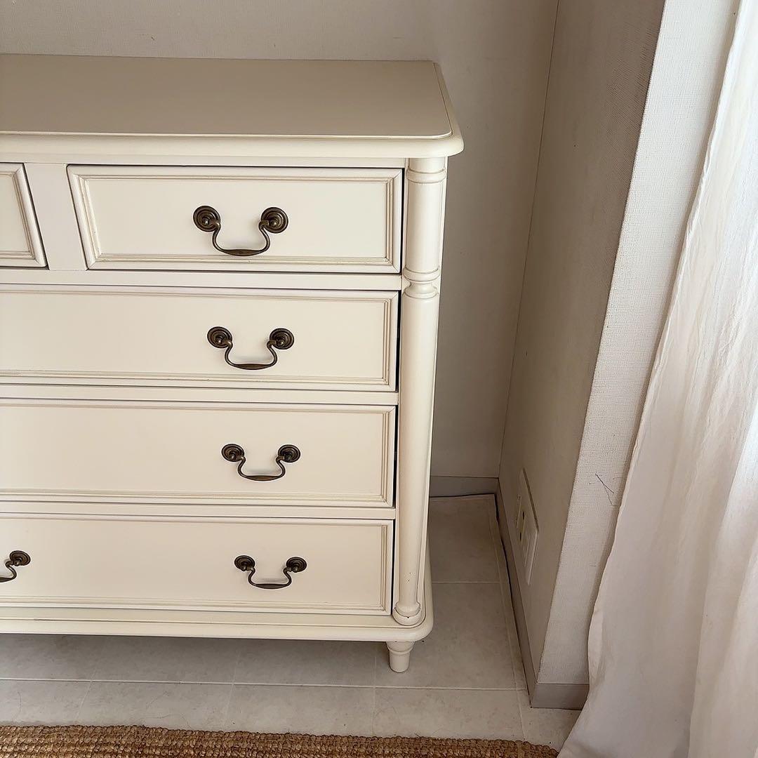 かなり美品　ローラアシュレイ　チェスト　クリフトン　フレンチカントリー　白家具