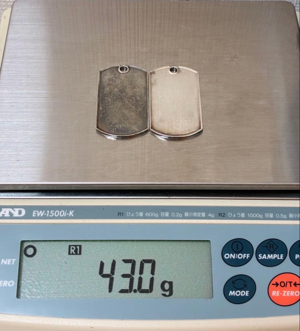 ☆GUCCI グッチ ドッグタグ 2枚セット SV925 43g 現状品☆