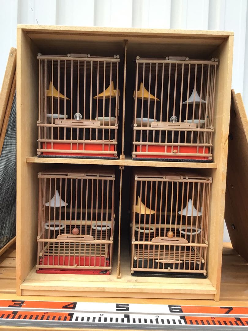 メジロ籠 4個 & 寝かせ箱 セット 美品 送料込み