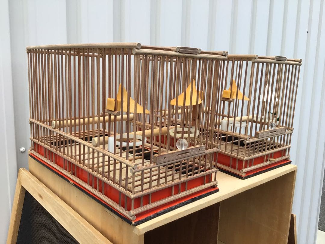 メジロ籠 4個 & 寝かせ箱 セット 美品 送料込み