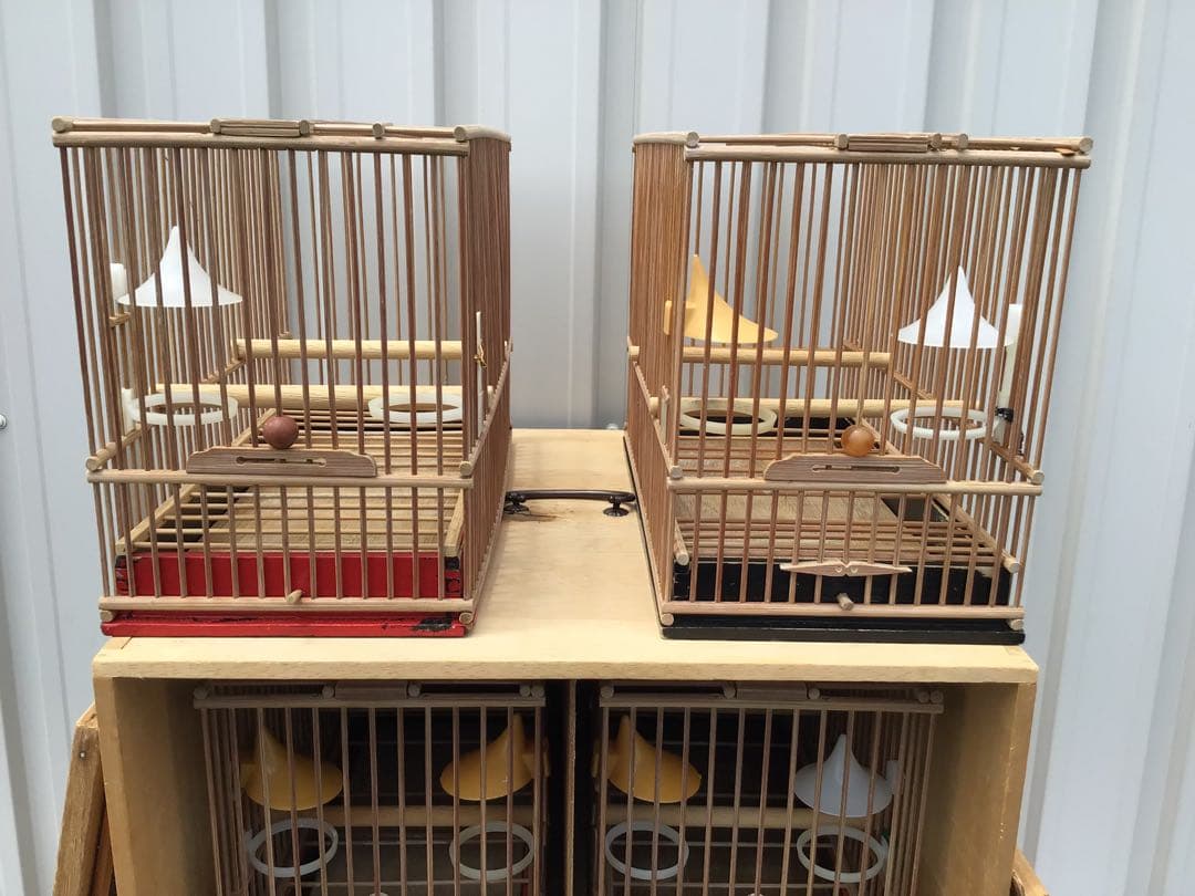 メジロ籠 4個 & 寝かせ箱 セット 美品 送料込み