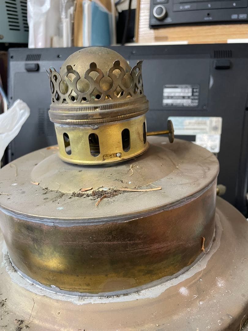 船舶用油灯式舷灯　左舷灯(赤灯)