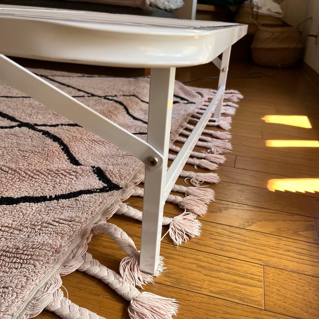 折り畳み 折りたたみ 収納式 パイプベッド シングル ホワイト 美品