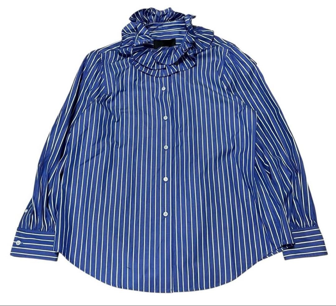 RUNWAY MARC JACOBS フリル リボン ストライプ ブラウス 12
