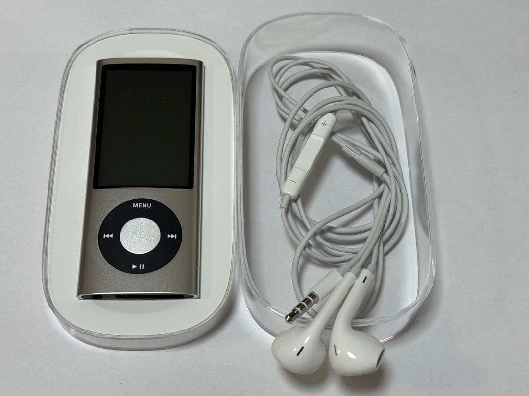 ipod nano 5世代16GBシルバー バッテリー交換済、充電ケーブル有