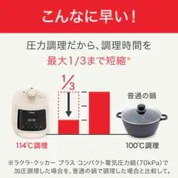 【未使用に近い】T-fal ラクラクッカー プラス コンパクト 電気圧力鍋