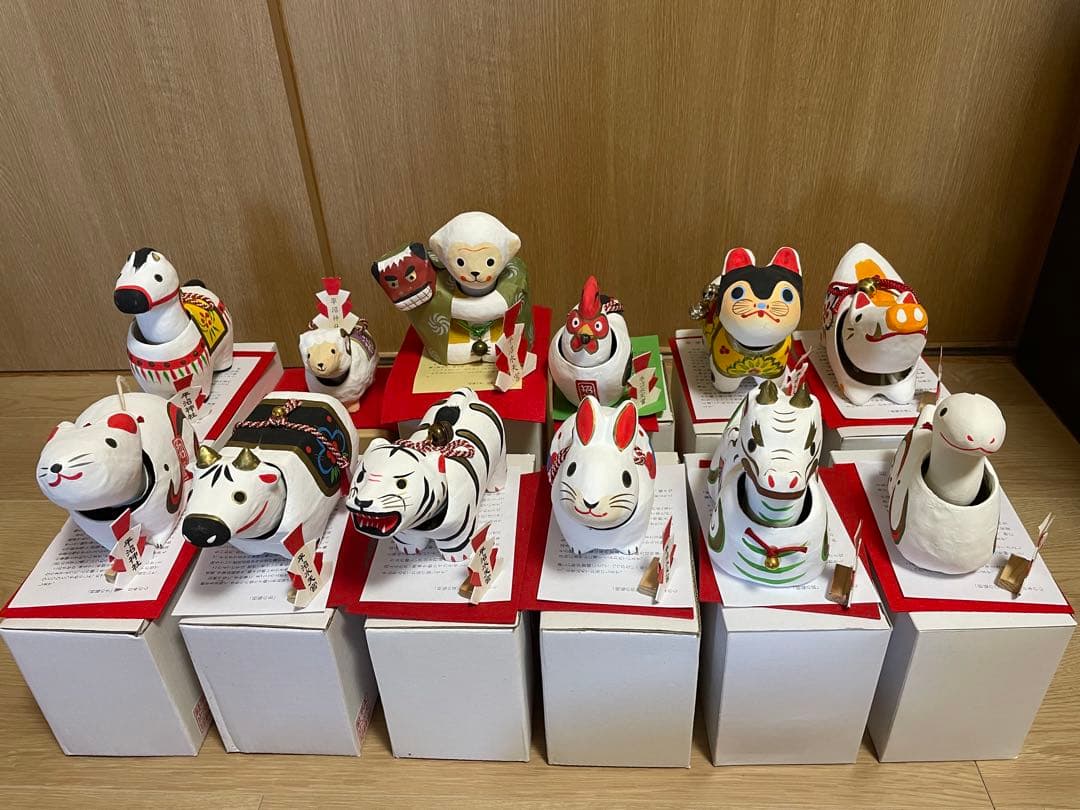 干支　十二支　招福張り子　張子　首振り　手作り