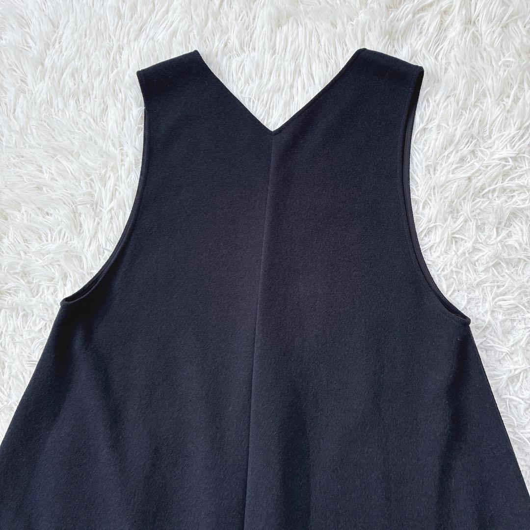 ビアズリー ブークレワンピース ノースリーブ ロング ポケット フレア Vネック