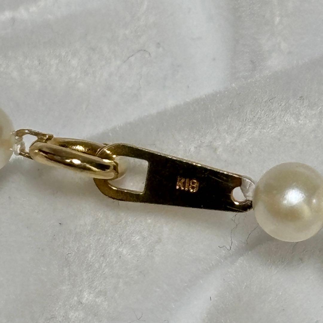 あこや真珠✨K18　ロング　パール 約4.5-5.0mm ゴールド　冠婚葬祭