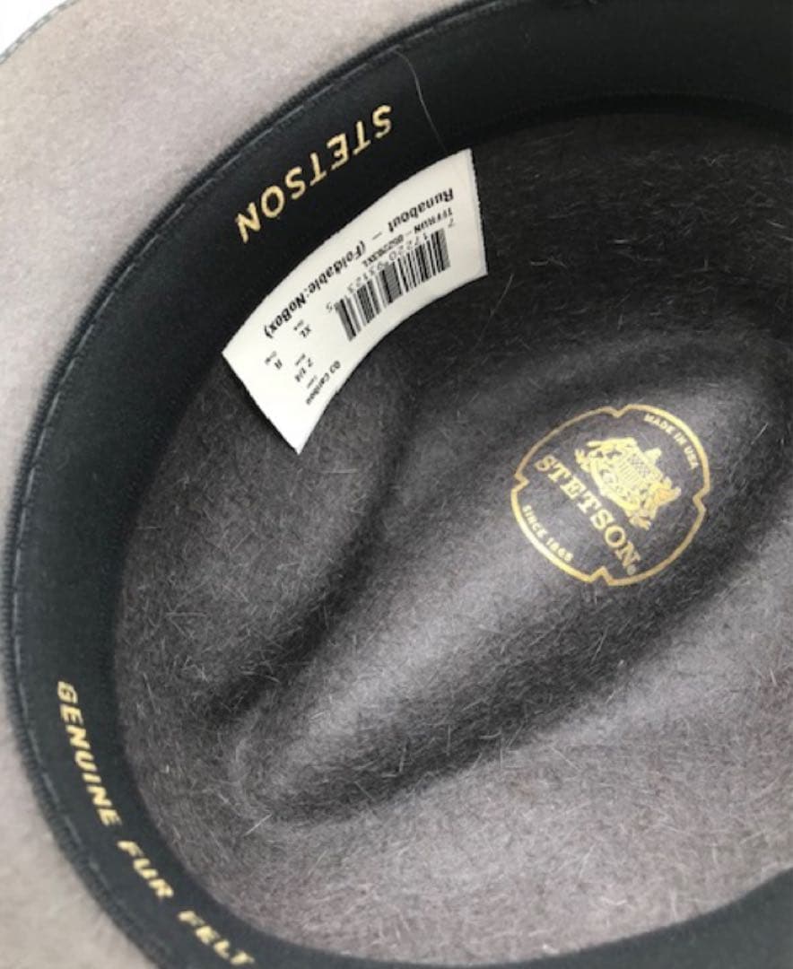 新品未使用　ステットソン　ハット　グレー　アメリカ製　ラナバウト