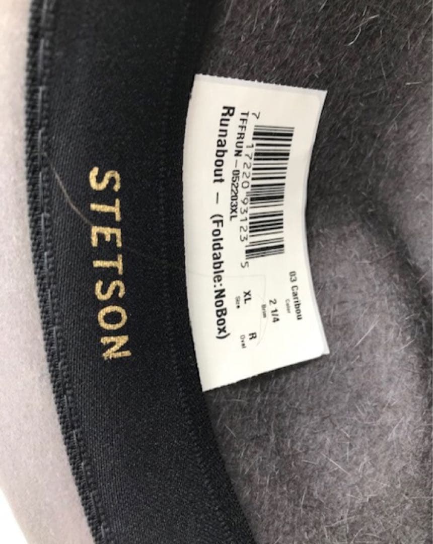 新品未使用　ステットソン　ハット　グレー　アメリカ製　ラナバウト