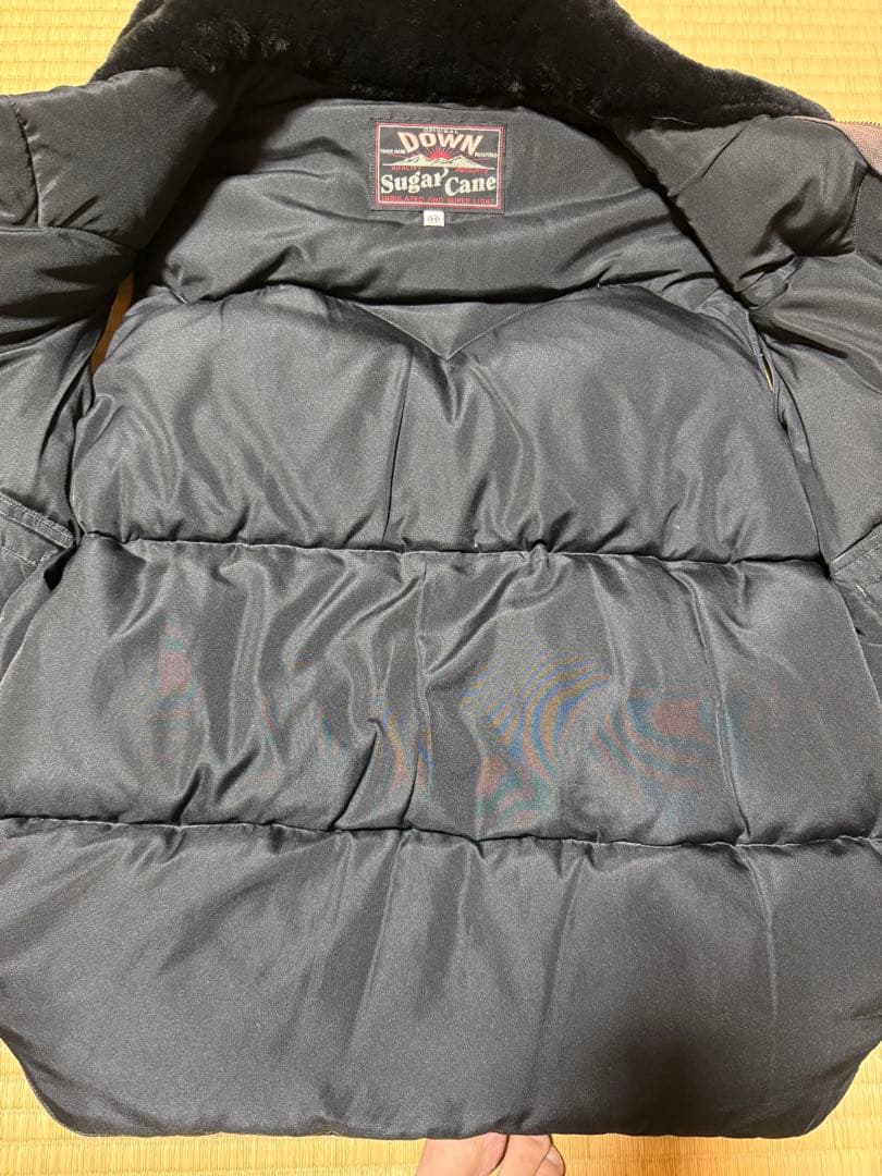 SUGAR CANE 東洋エンタプライズ／ボア付きレザーヨークダウンベスト