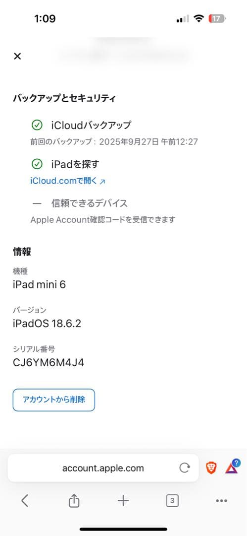 iPad mini (第6世代) ジャンク品