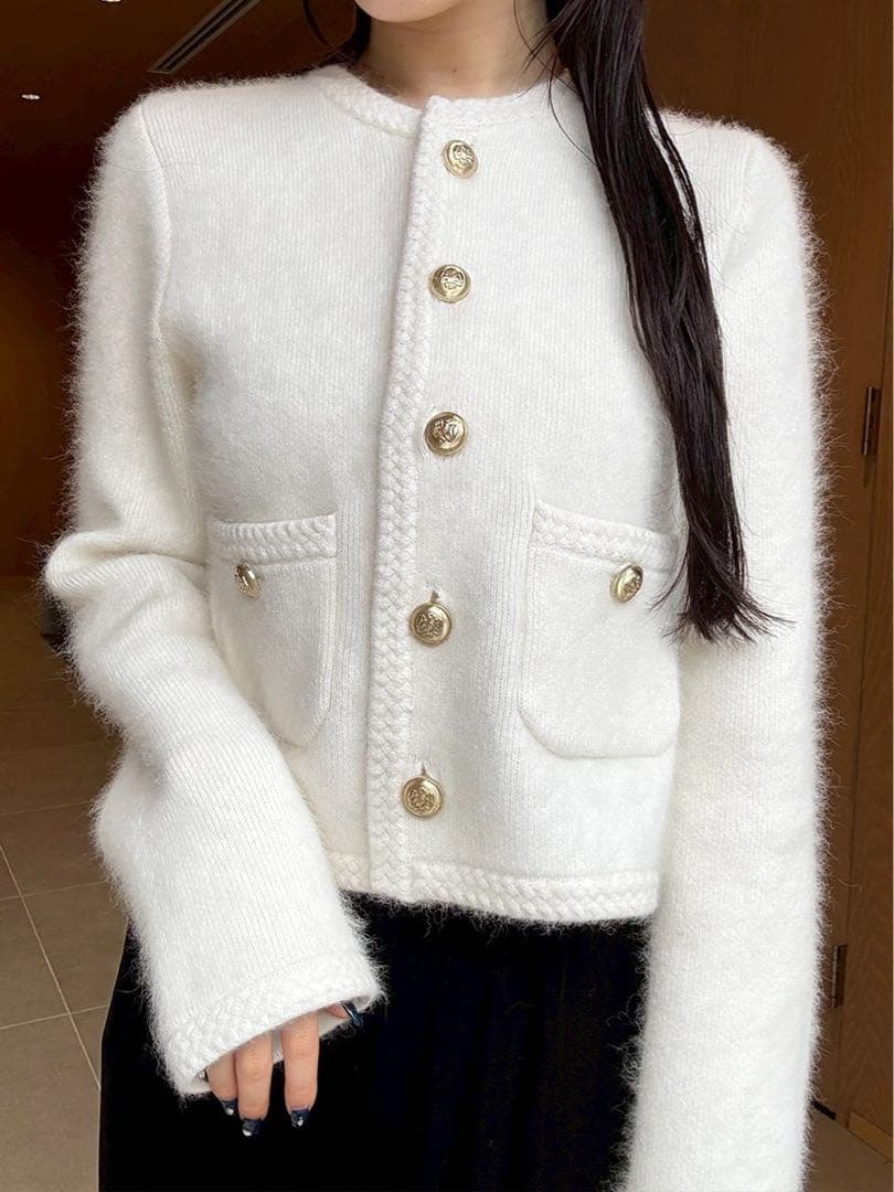 LILYBROWN 金釦フォックスニットジャケット