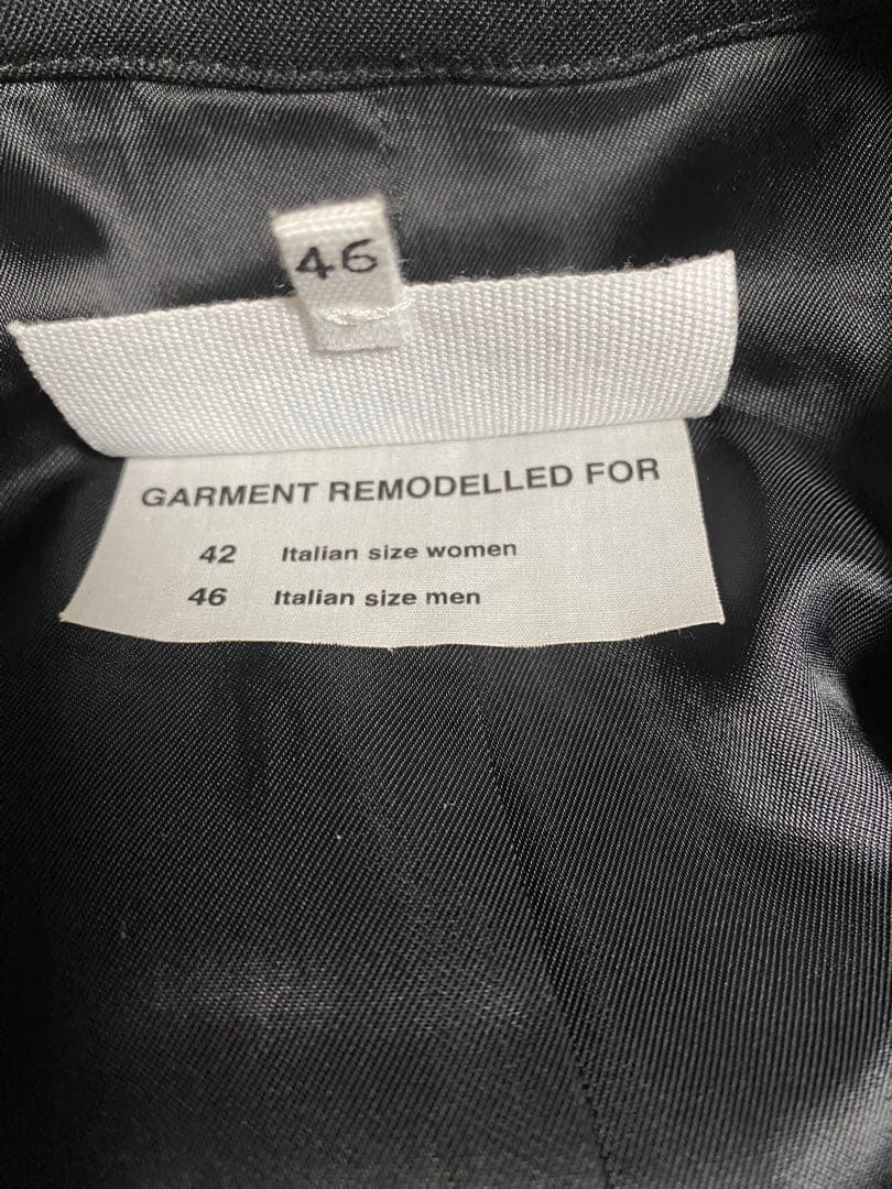 MM6 カットオフノーカラー テーラード ジャケット