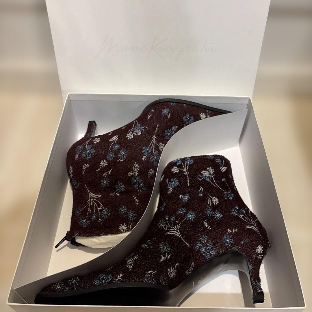 【新品】マメクロゴウチ　フローラルジャカードブーツ