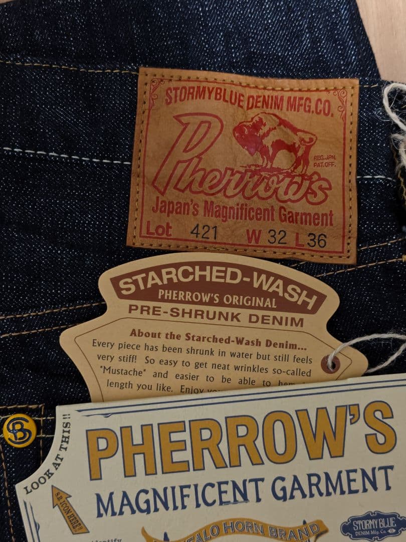 未使用　Pherrow's フェローズ 421sw　W32 L36