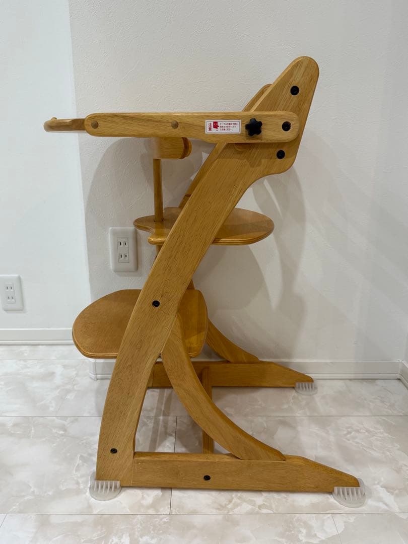 【極美品】大和屋 Slim すくすくチェア テーブル ガード付き 木製チェア