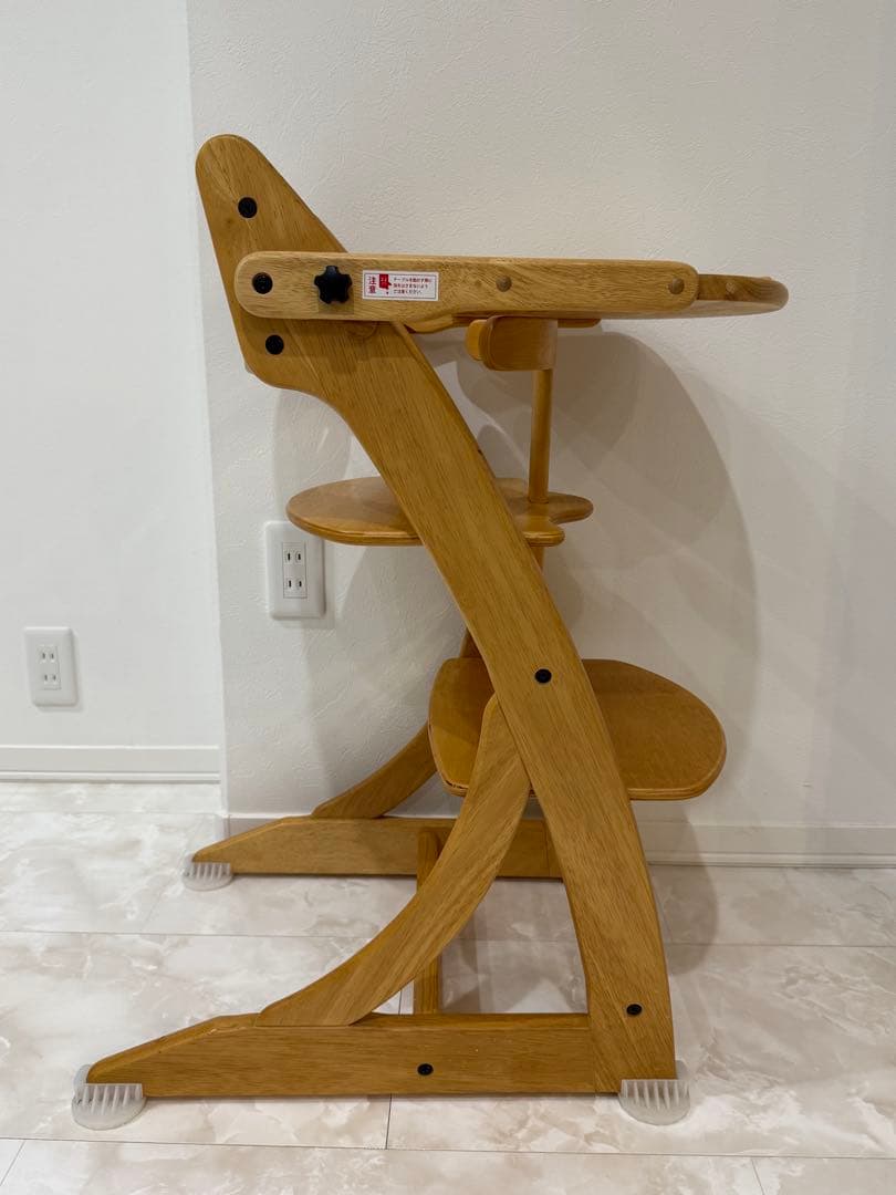 【極美品】大和屋 Slim すくすくチェア テーブル ガード付き 木製チェア