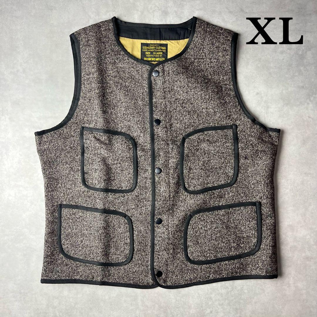 ✅新品　ベスト　ジレ　ウール　復刻　ブラウン　ブラウンズビーチ似　アメカジ　XL
