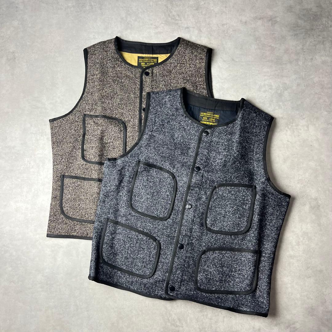 ✅新品　ベスト　ジレ　ウール　復刻　ブラウン　ブラウンズビーチ似　アメカジ　XL