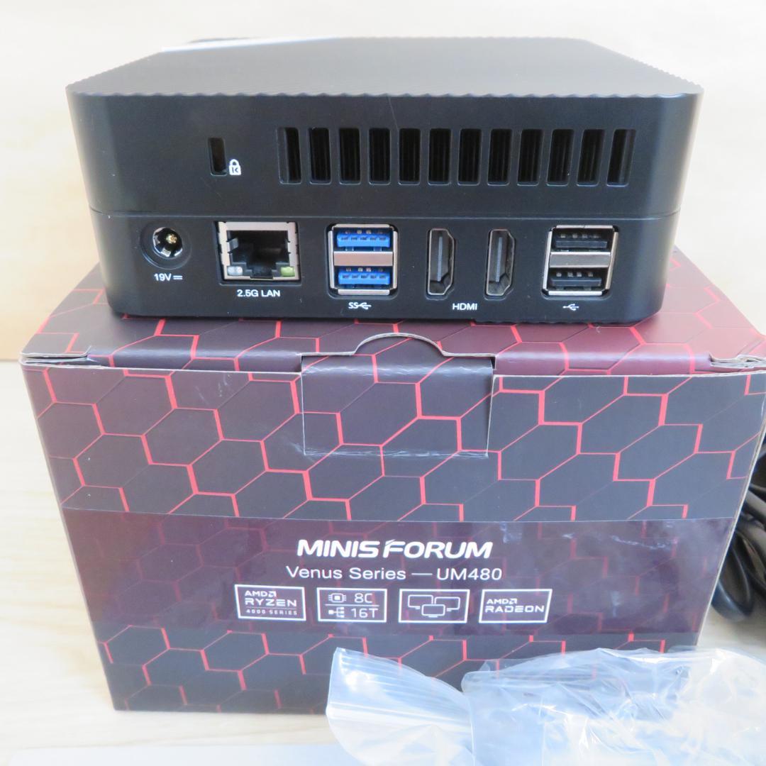 MINISFORUM UM480 Ryzen7 4800U ミニPC 16GB