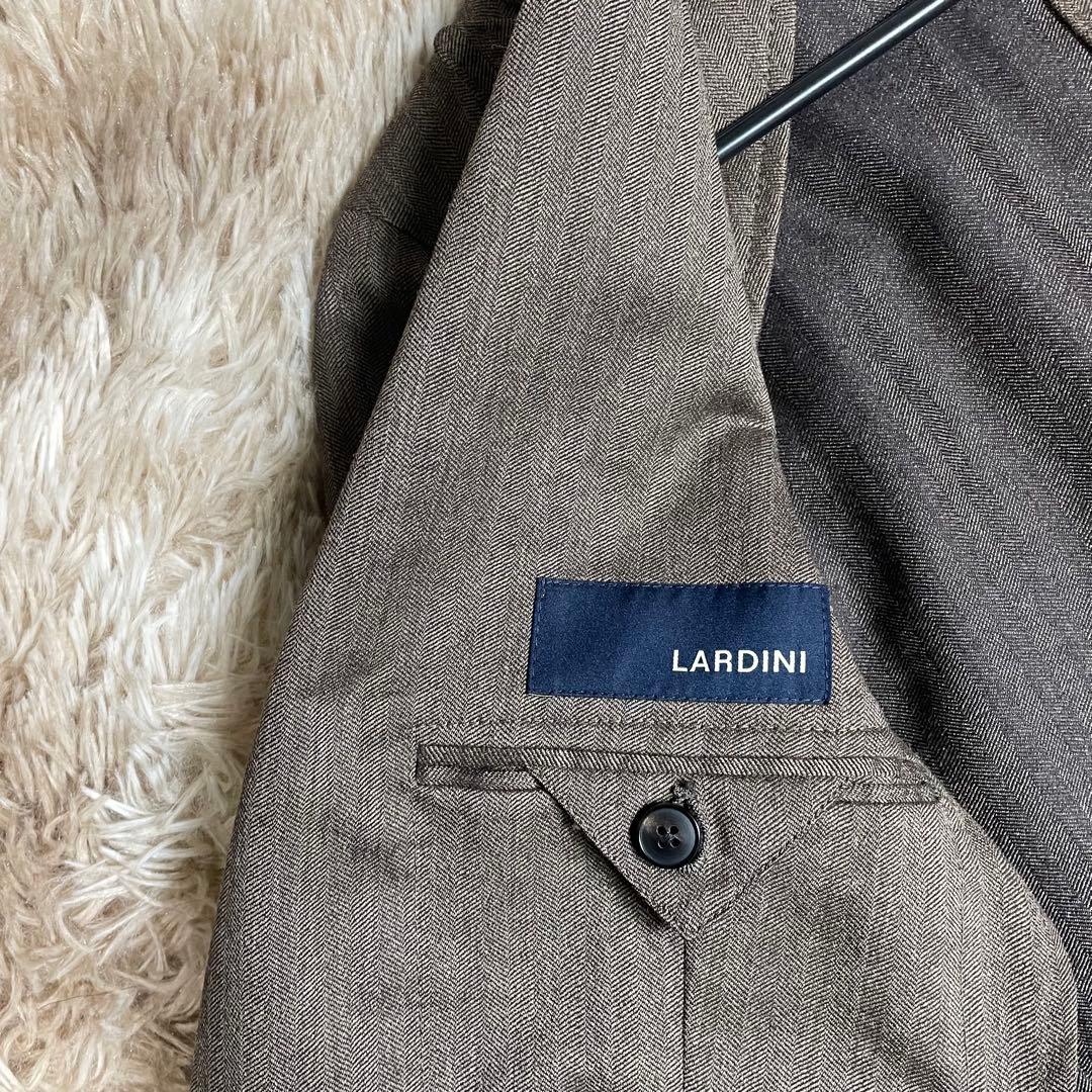 極美品 ラルディーニ テーラードジャケット メンズ シルク混 ヘリンボーン