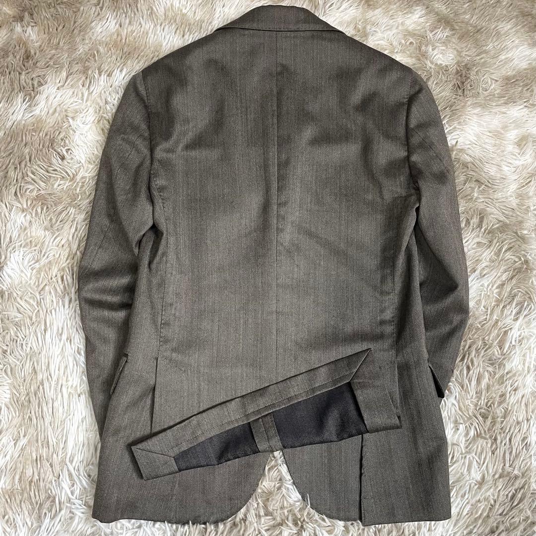 極美品 ラルディーニ テーラードジャケット メンズ シルク混 ヘリンボーン