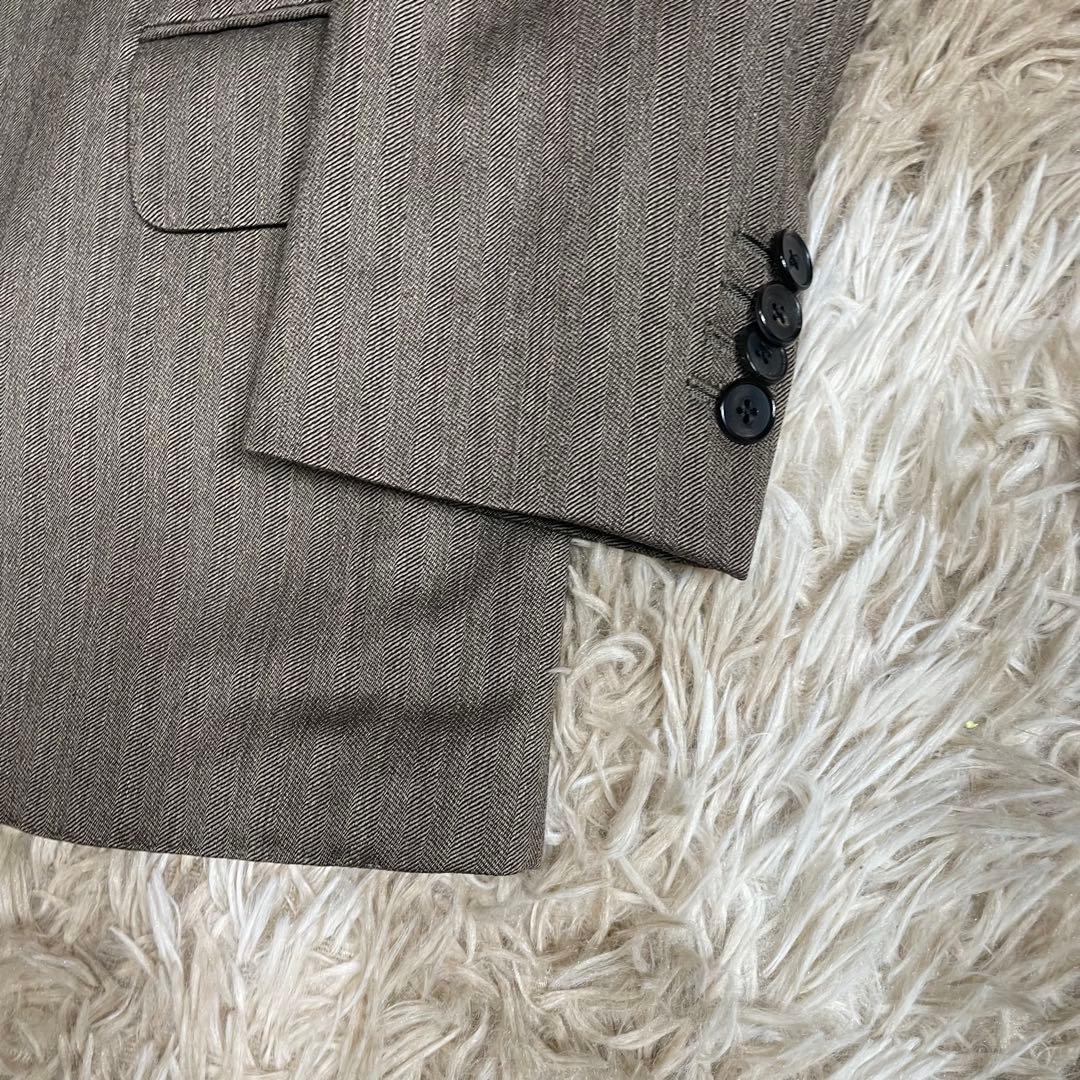 極美品 ラルディーニ テーラードジャケット メンズ シルク混 ヘリンボーン