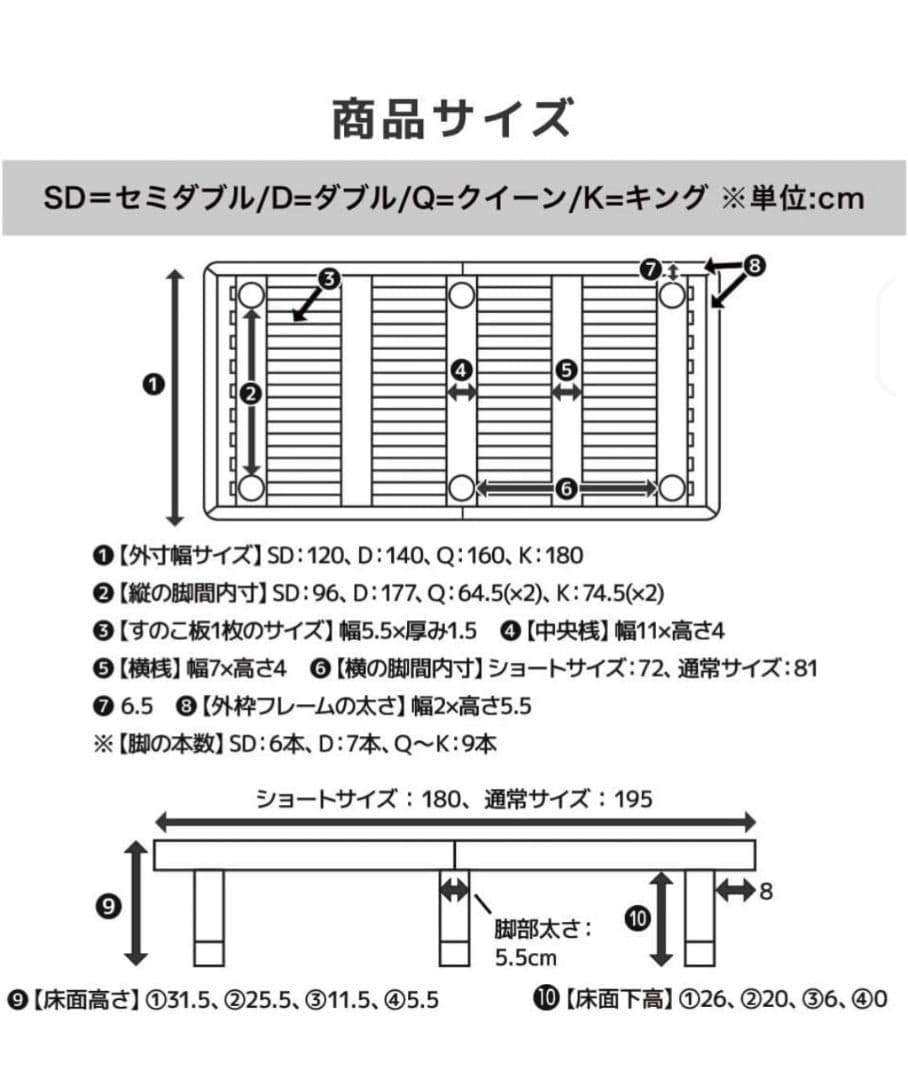 ネルコンシェルジュ木製クイーンベッドフレーム カフェブラウンバノン すのこベッド
