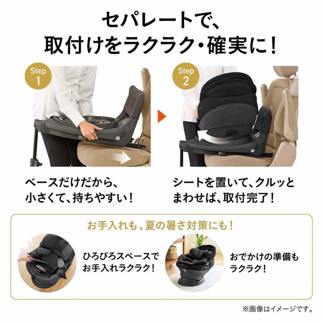 美品Combi THE S EG ZE グレー 新生児 ４歳 回転式 isofi