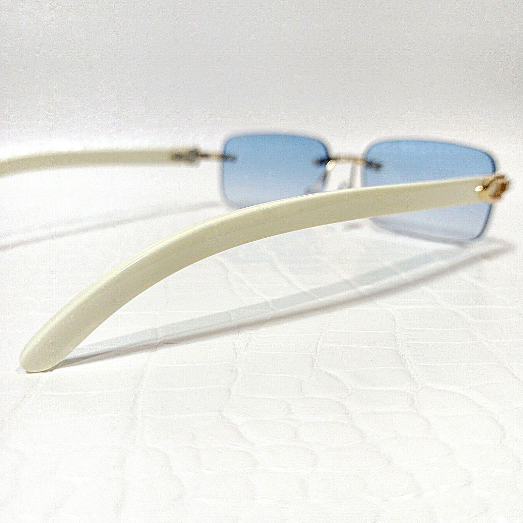 リムレス■サングラス■スクエア■ブルーグラデーションレンズ■未使用品⑪