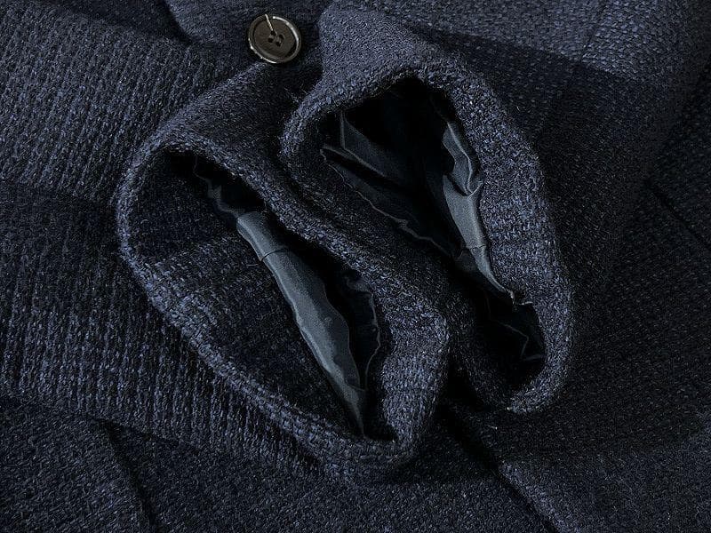 ブルーブルー ジャパン 肉厚編み ウールニット 3B テーラード ジャケット L