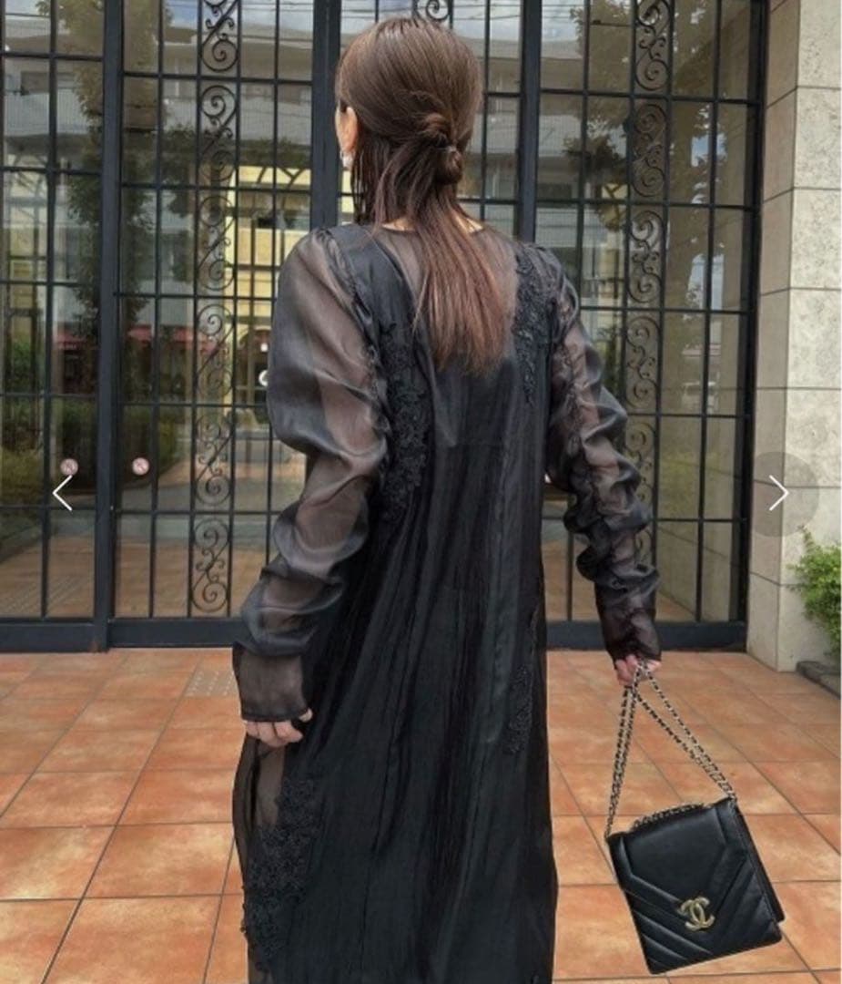 ウィルフリー オケージョン シアーモチーフ レース ワンピース セットワンピ