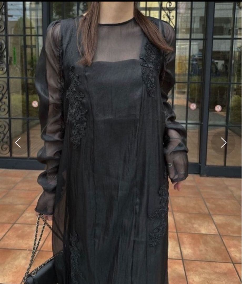 ウィルフリー オケージョン シアーモチーフ レース ワンピース セットワンピ