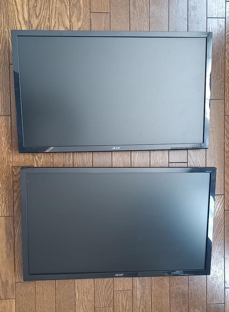 Acer モニター24インチ×２　モニターアーム デュアル