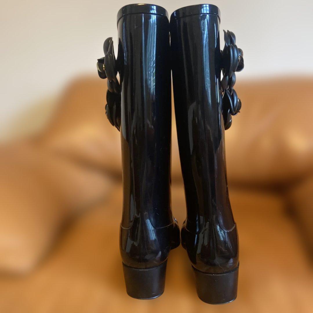 CHANELカメリアレインブーツブラック37⭐︎お値下げ