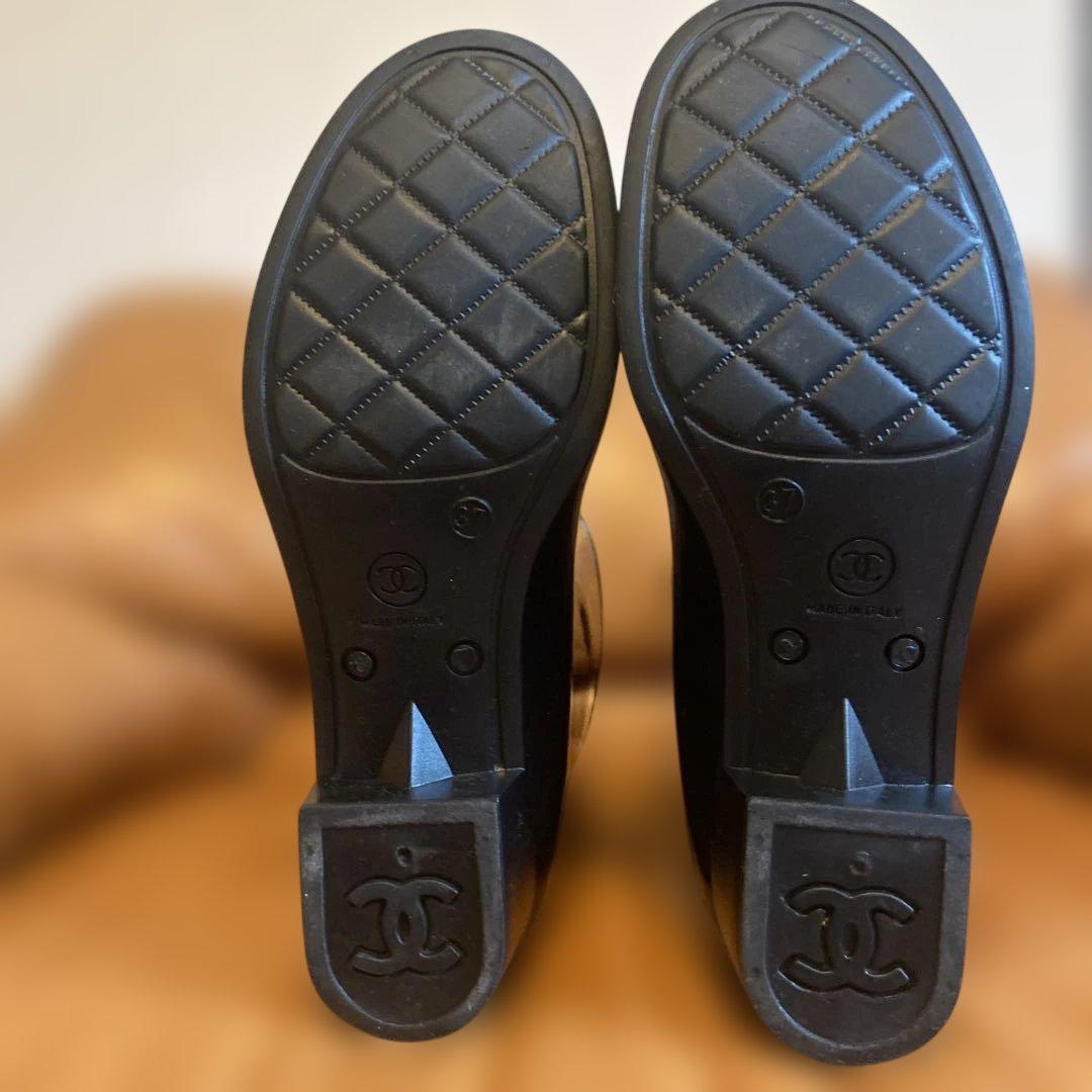 CHANELカメリアレインブーツブラック37⭐︎お値下げ