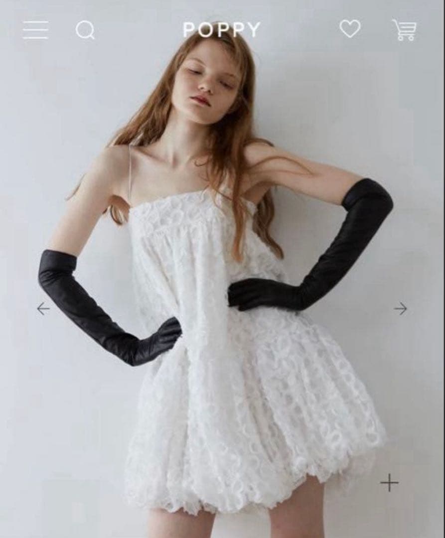 トップス FLOWER TULLE BALLOON TUNIC / POPPY