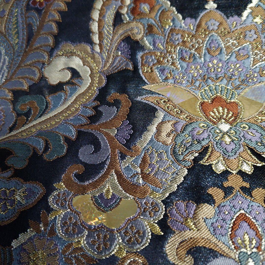 新春価格 伝統工芸士 堀省平 袋帯 豪華 金彩 袋帯 絹 未仕立て品